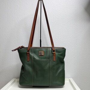 Dooney & Bourke Small Lexington Shopper Tote Pebble Leather Forrest Green